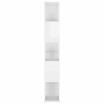 vidaXL Bibliothèque séparateur de pièce blanc brillant bois ingénierie