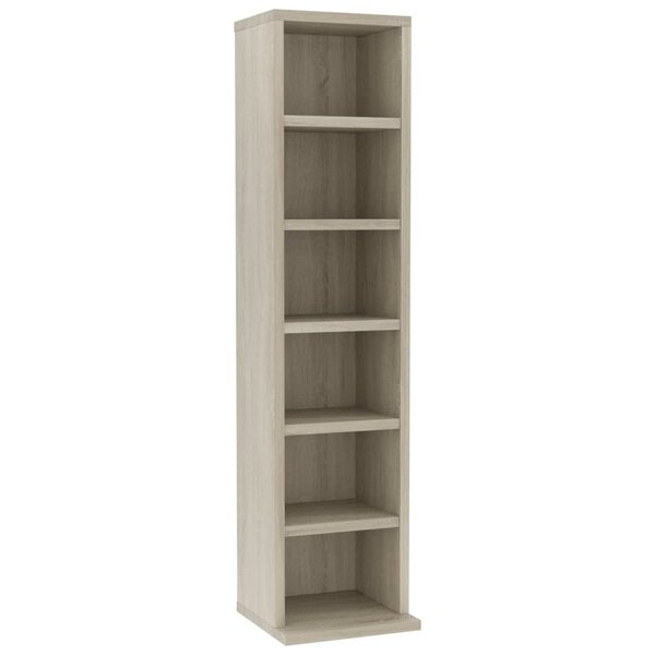 vidaXL Armoire à CD Chêne sonoma 21x20x88 cm Bois d'ingénierie