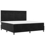 vidaXL Lit à ressorts avec matelas Noir 200 x 200 cm Velours