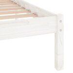 vidaXL Cadre de lit sans matelas blanc bois massif