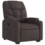 vidaXL Fauteuil inclinable électrique marron foncé tissu