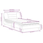 vidaXL Lit avec matelas noir 100x200 cm similicuir
