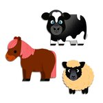 Djeco DJ00056 - Gommettes Animaux de la ferme