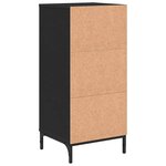 vidaXL Cabinet de salle de bain avec tiroir Noir 39 5 x 36 x 88 cm
