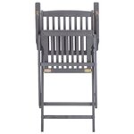 vidaXL Chaises pliables d'extérieur lot de 6 et coussins Bois d'acacia