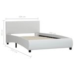 vidaXL Cadre de lit avec LED sans matelas blanc 100x200 cm