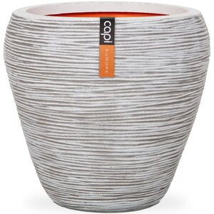 Capi Pot à fleurs Nature Rib conique 42 x 38 cm ivoire KOFI362