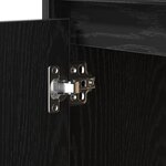 vidaXL Table de chevet avec LED en chêne noir 50x34 5x50 cm