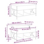 vidaXL Table basse Bois Ancien 100 x 55 x 48 5 cm Bois d'ingénierie