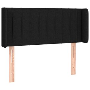 vidaXL Tête de lit avec oreilles Noir 103x16x78/88 cm Tissu