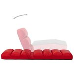 vidaXL Chaise pliable de sol Rouge Similicuir