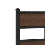 vidaXL Cadre de lit en métal sans matelas chêne marron 200x200 cm