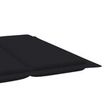 vidaXL Chaise longue à bascule avec coussin Bois de teck solide