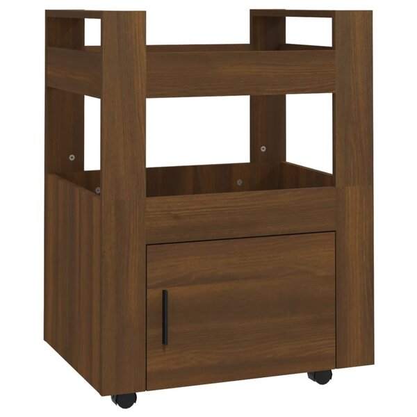 vidaXL Chariot de cuisine Chêne marron 60x45x80 cm Bois d'ingénierie