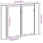 vidaXL Armoire de toilette avec miroir Chêne noir 60 x 12 x 45 cm