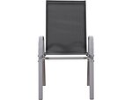 Fauteuil jardin textilène "cordoba" - phoenix - gris foncé/argenté - lot de 2