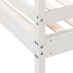 vidaXL Lit superposé 90x200/120x200 cm blanc bois de pin massif