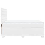 vidaXL Sommier à lattes de lit avec matelas Blanc 140x190cm Similicuir