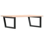 vidaXL Étagère de vasque murale acier et bois de chêne massif