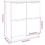 vidaXL Buffet Gris béton 60x30x70 cm Bois d'ingénierie