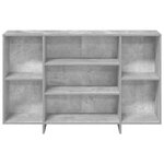 vidaXL Buffet gris béton 120x30x75 cm bois d'ingénierie