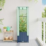 vidaXL Jardinière surélevée avec housse aspect rotin 40x40x139 cm