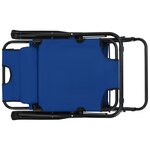 vidaXL Chaises longues pliables 2 Pièces avec repose-pied Acier Bleu