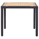 vidaXL Salon de jardin 5 Pièces avec coussins résine tressée noir