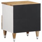 vidaXL Table de chevet 40x33x46 cm Bois de manguier solide