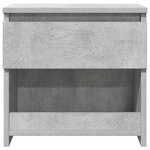 vidaXL Tables de chevet 2 Pièces Gris béton 40x30x39 cm Bois d’ingénierie