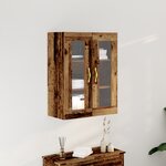 Armoire murale vidaXL avec portes en verre bois ancien 69 5x34x90 cm