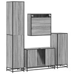 vidaXL Ensemble de meubles de salle de bain 4 Pièces sonoma gris