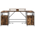 vidaXL Bureau Chêne fumé 182 x 101 x 87.5 cm Bois d'ingénierie