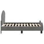 vidaXL Cadre de lit pour tout-petit avec tête de lit Gris foncé