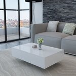 Vidaxl table basse haute brillance blanche