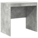 Bureau vidaXL avec rangement Gris béton Bois d'ingénierie