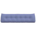 vidaXL Coussin de Dos Bleu denim 180 x 24 x 50 cm tissu