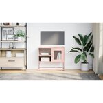 vidaXL Meuble TV rose 68x39x60 5 cm acier