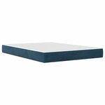 vidaXL Cadre de lit avec matelas Bleu 180 x 200 cm Velours