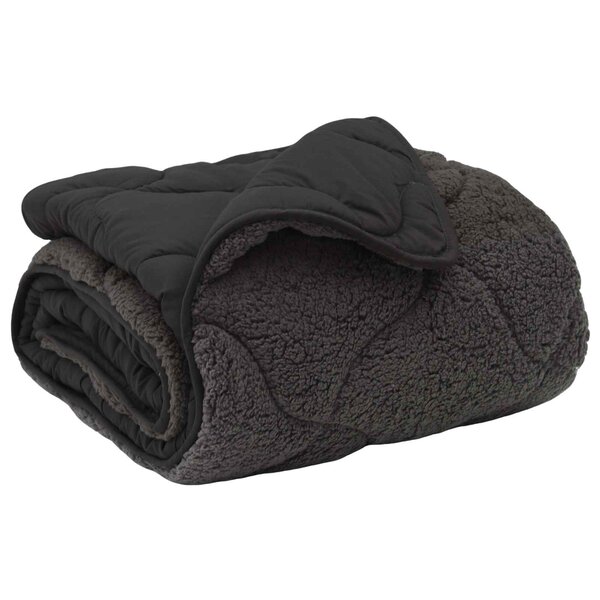 vidaXL Duvet complet toute l'année Matelassé Anthracite 200 x 200 cm