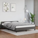 vidaXL Cadre de lit avec tête de lit Gris 140x200 cm Similicuir
