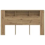 vidaXL Armoire de tête de lit chêne artisanal 180x18 5x102 5 cm