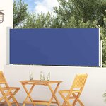 vidaXL Auvent latéral rétractable de patio 100x300 cm Bleu