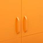 vidaXL Garde-robe Jaune moutarde 90x50x180 cm Acier