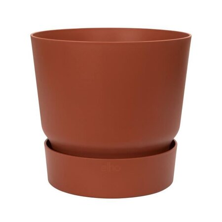 ELHO Pot de fleurs rond Greenville 47 - Extérieur - Ø 47 x H 44,1 cm - Marron brique