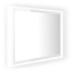 vidaXL Miroir à LED de bain Blanc brillant 60x8 5x37 cm Acrylique