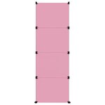 vidaXL Armoire de rangement pour enfants avec 12 cubes Rose PP