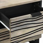 vidaXL Cabinet de chevet avec tiroir Blanc et noir 40 x 33 x 46 cm