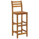 vidaXL Ensemble de bar de jardin 3 Pièces Bois d'acacia solide