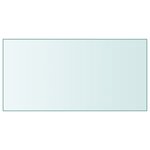 vidaXL Dessus de table Transparent 50x100 cm Verre trempé